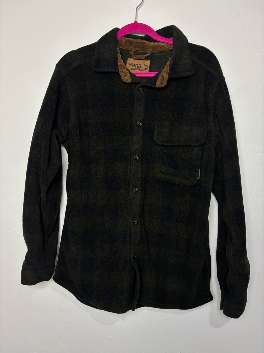 Venado Heavyweight Buffalo Plaid Fleece Shirt Rugged Outdoor Men Medium
